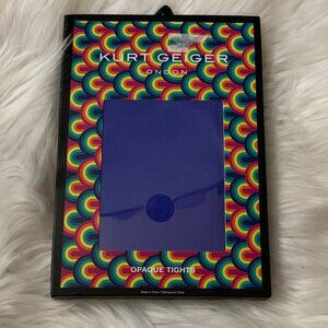 KURT GEIGER LONDON Opaque Tights in Violet Blue Sz S/M